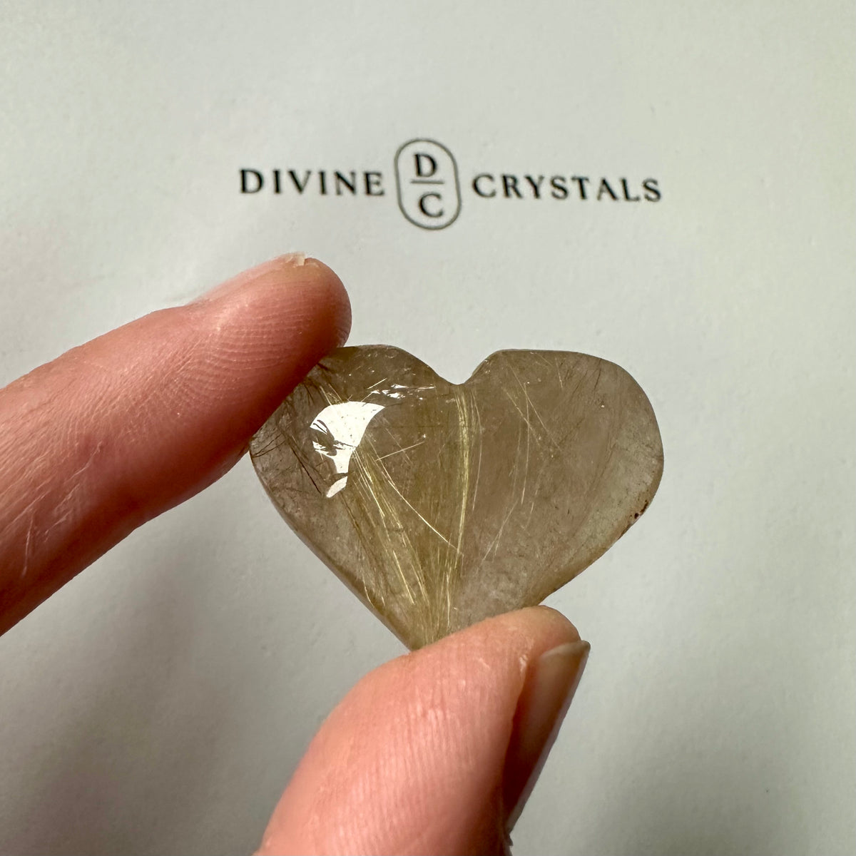 Golden Rutile Heart – Clarity & Abundance