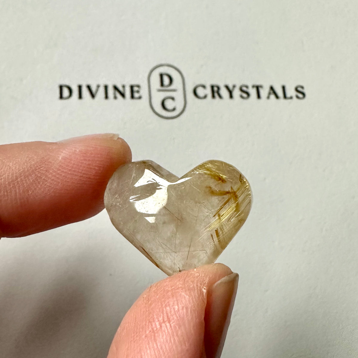 Golden Rutile Heart – Clarity & Abundance