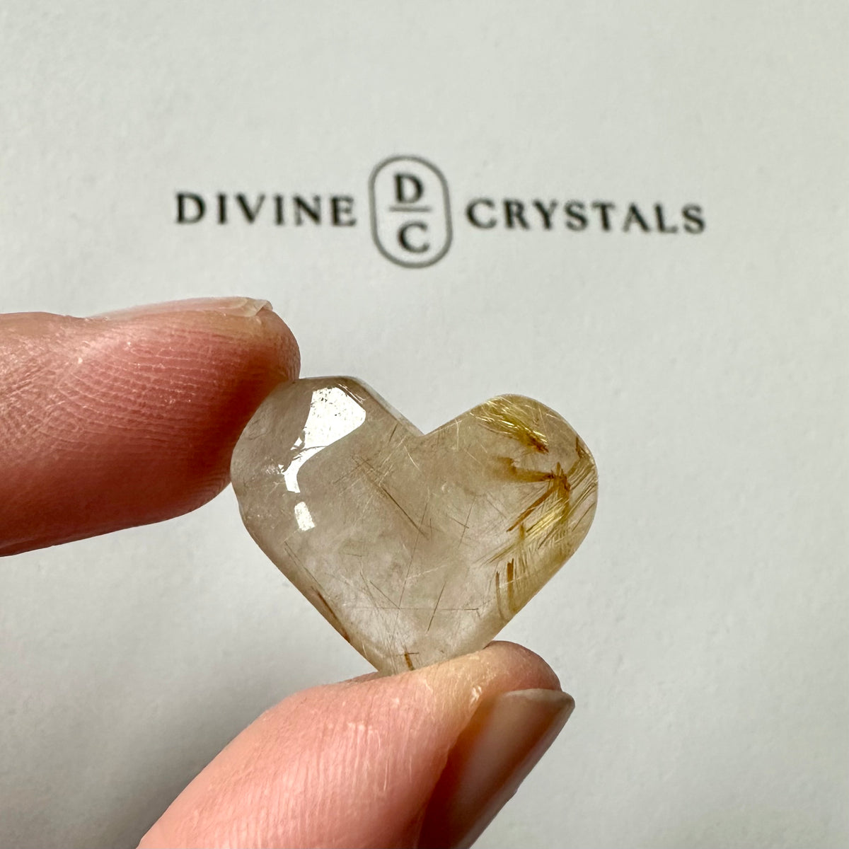 Golden Rutile Heart – Clarity & Abundance