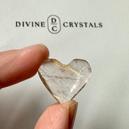 Golden Rutile Heart – Clarity & Abundance