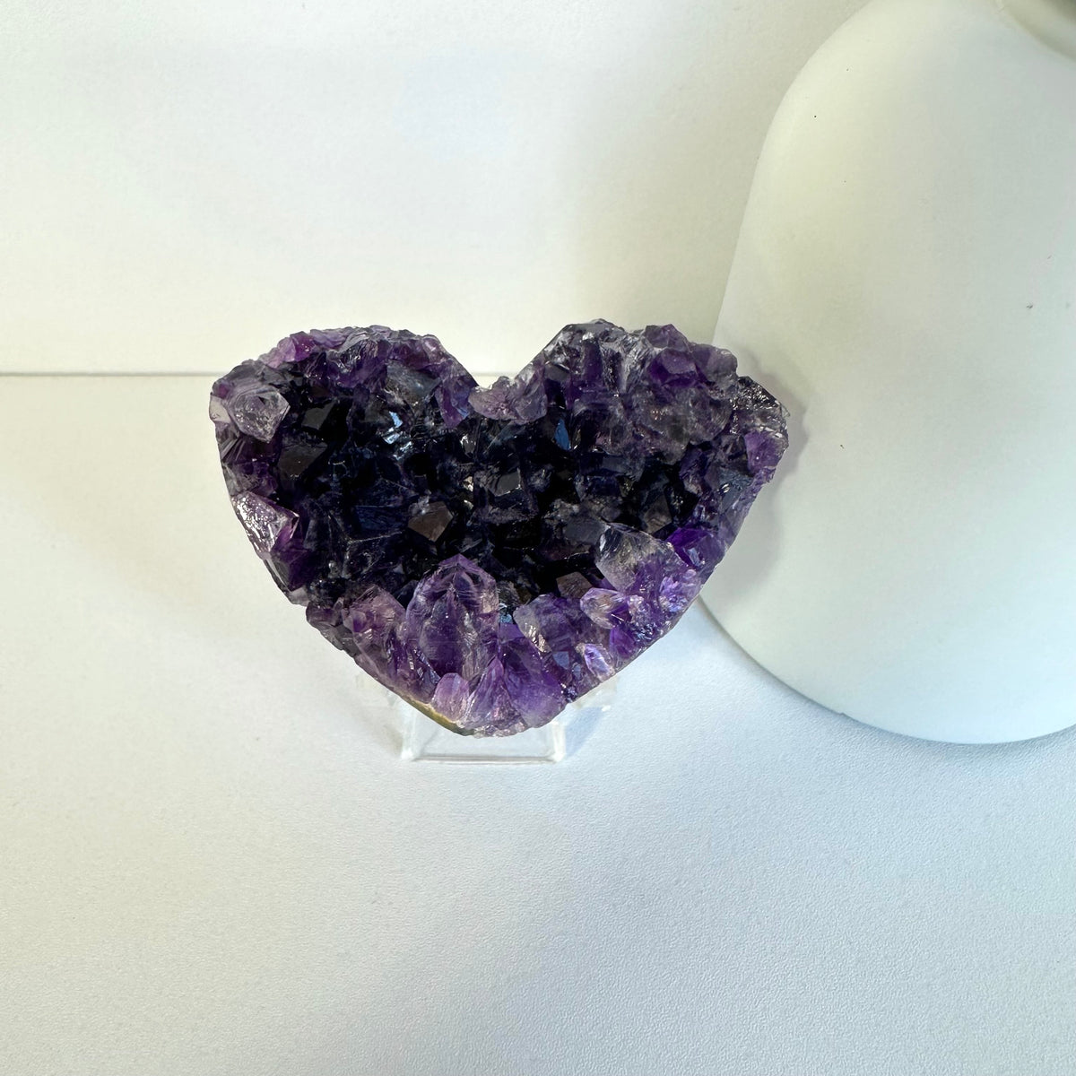 Amethyst Cluster Hearts – Intuition • Calm • Protection