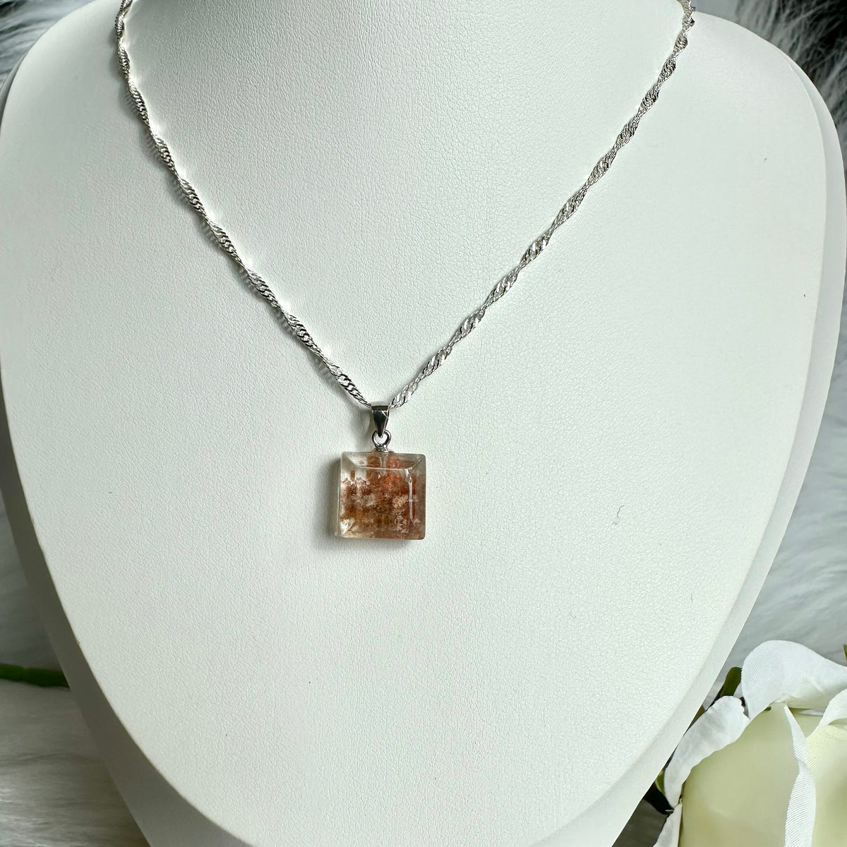 Garden Quartz Pendant – Grounding & Growth