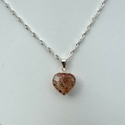 Rutile Heart Pendant – Clarity & Motivation