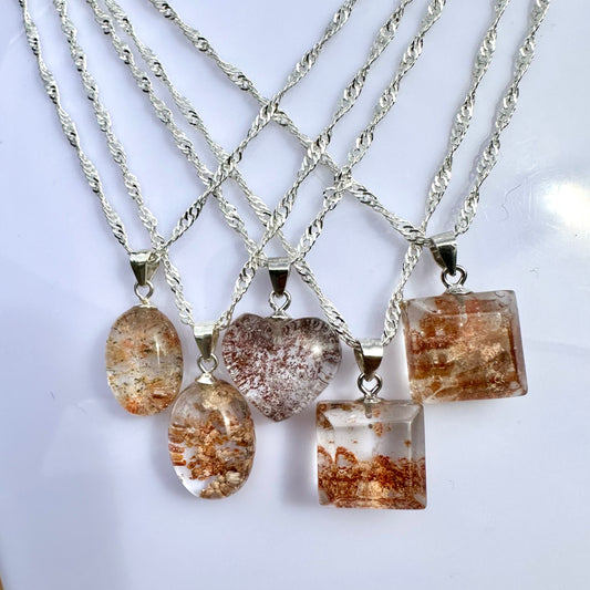 Garden Quartz Pendant – Grounding & Growth
