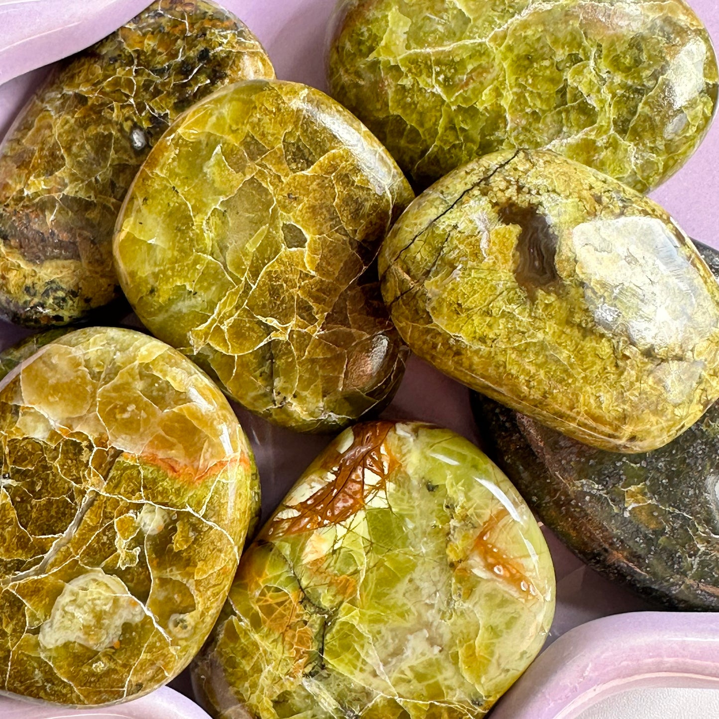 Green Opal palm stone