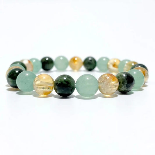 Citrine, Green Aventurine & Diopside Bracelet