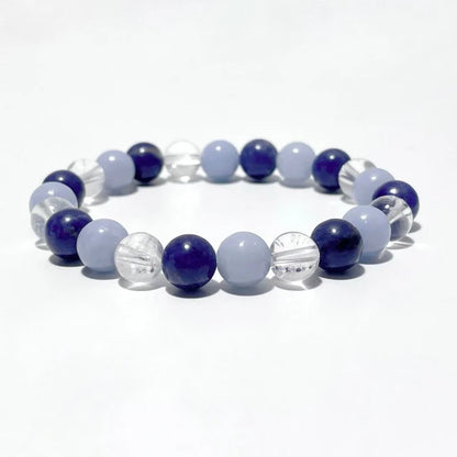 Clear Quartz, Angelite & Sodalite Bracelet