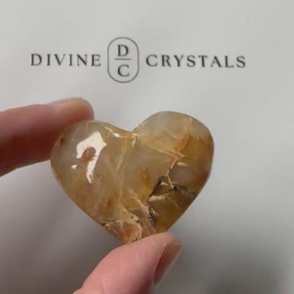 Golden Rutile Heart – Clarity & Abundance