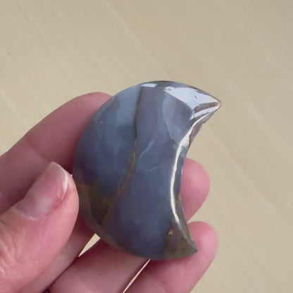 Chalcedony Moon Carving