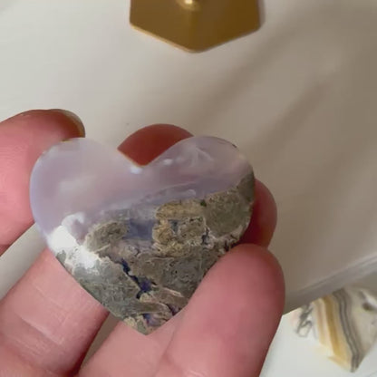 Scenic Moss Agate Heart