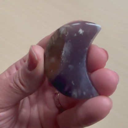 Chalcedony Moon Carving