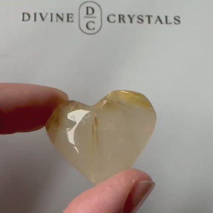 Golden Rutile Heart – Clarity & Abundance