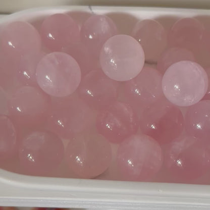 Six Star Line Rose Quartz Spheres – Love • Harmony • Heart Healing