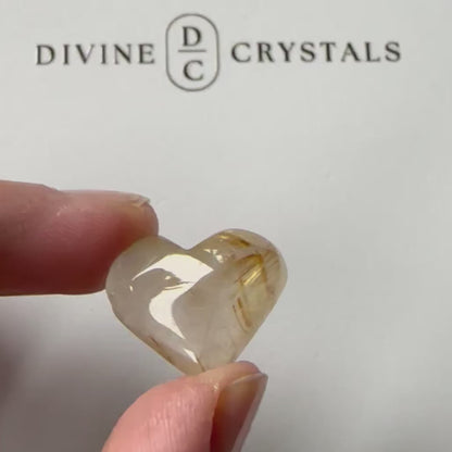 Golden Rutile Heart – Clarity & Abundance