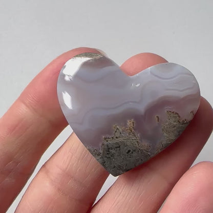 Scenic Moss Agate Heart