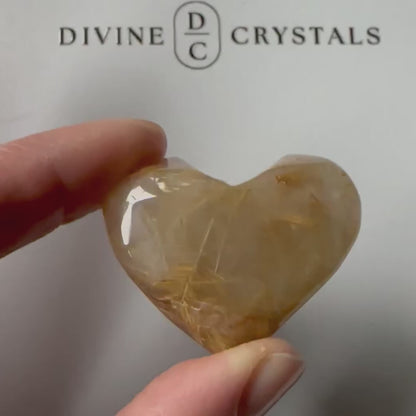 Golden Rutile Heart – Clarity & Abundance