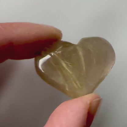 Golden Rutile Heart – Clarity & Abundance