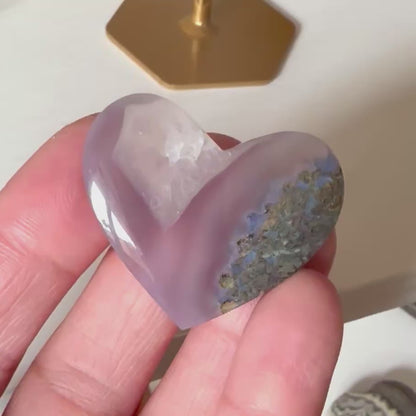 Scenic Moss Agate Heart