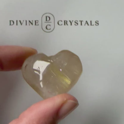 Golden Rutile Heart – Clarity & Abundance