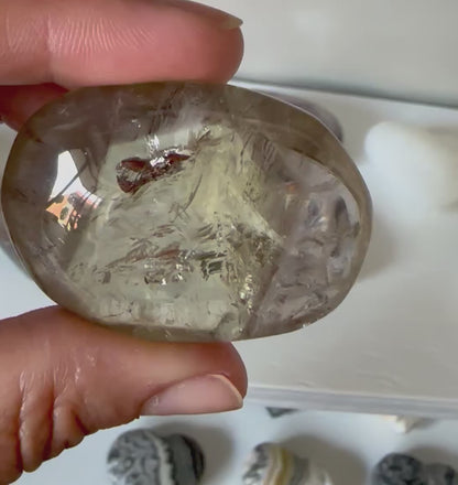 Smoky Citrine Palm Stones