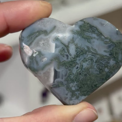Moss Agate Heart – Growth & Grounding