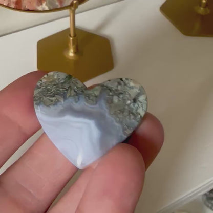 Scenic Moss Agate Heart